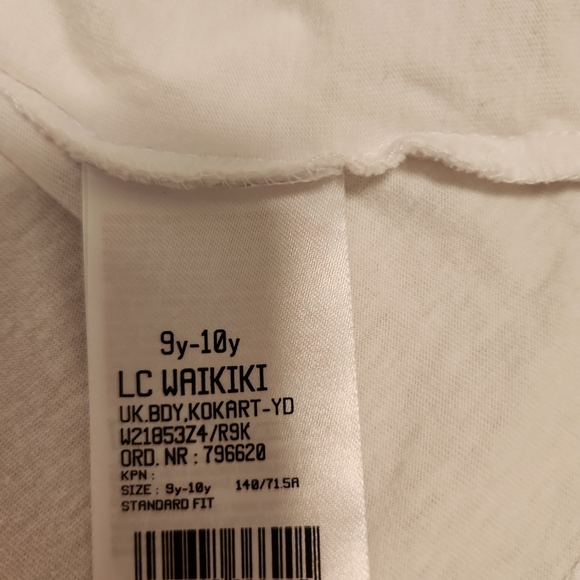 Children's t-shirt color white size 9-10 material 100% cotton - Picture 2 of 8